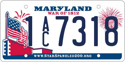 MD license plate 1AC7318