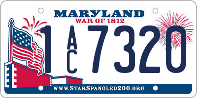 MD license plate 1AC7320
