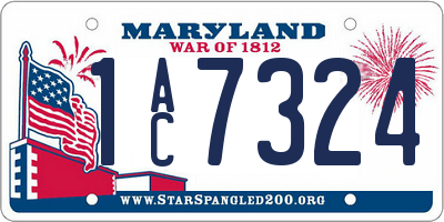 MD license plate 1AC7324