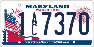 MD license plate 1AC7370