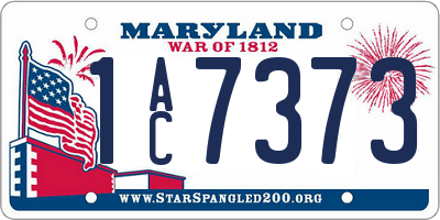 MD license plate 1AC7373