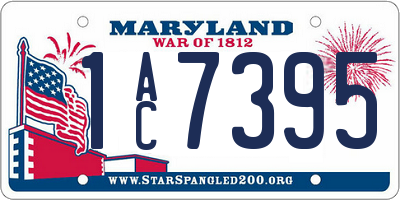 MD license plate 1AC7395