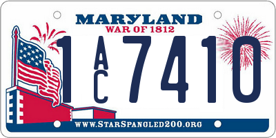 MD license plate 1AC7410