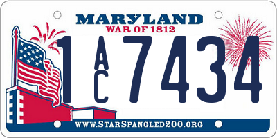 MD license plate 1AC7434