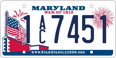 MD license plate 1AC7451