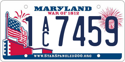 MD license plate 1AC7459