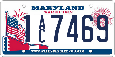 MD license plate 1AC7469