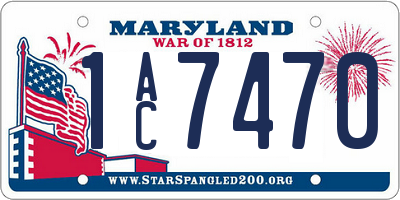 MD license plate 1AC7470