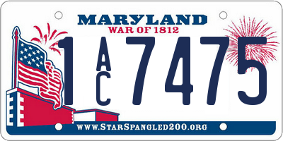 MD license plate 1AC7475