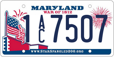 MD license plate 1AC7507