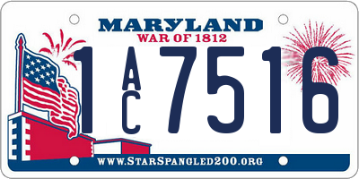 MD license plate 1AC7516