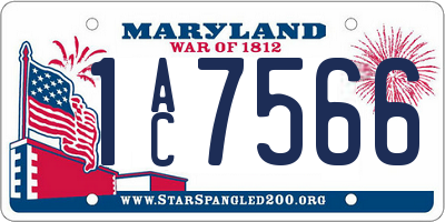 MD license plate 1AC7566