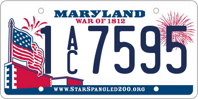 MD license plate 1AC7595