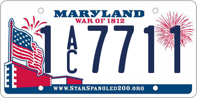 MD license plate 1AC7711