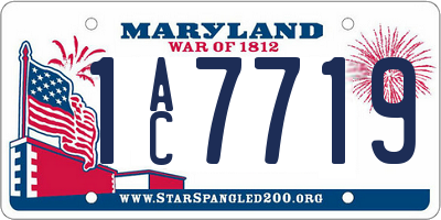 MD license plate 1AC7719