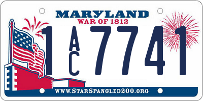 MD license plate 1AC7741