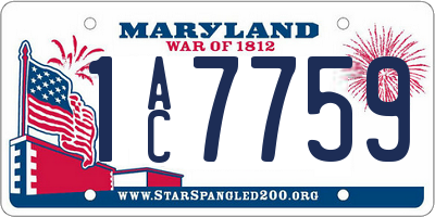 MD license plate 1AC7759