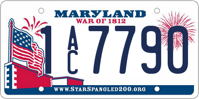 MD license plate 1AC7790