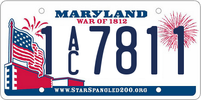 MD license plate 1AC7811