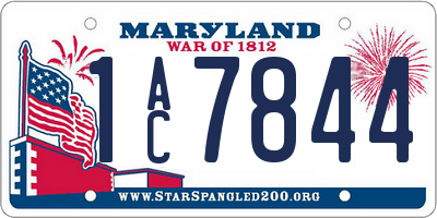 MD license plate 1AC7844