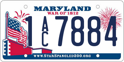MD license plate 1AC7884