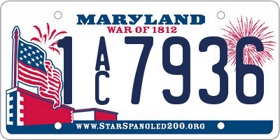 MD license plate 1AC7936