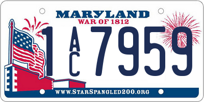MD license plate 1AC7959