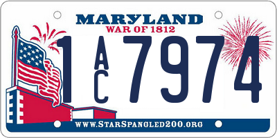 MD license plate 1AC7974
