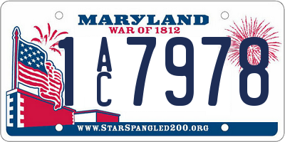 MD license plate 1AC7978