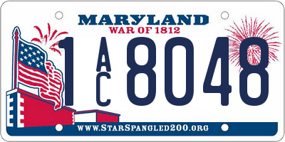 MD license plate 1AC8048