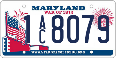 MD license plate 1AC8079