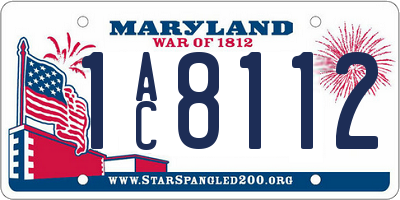 MD license plate 1AC8112