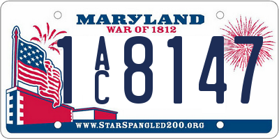 MD license plate 1AC8147