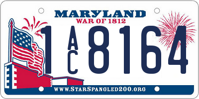 MD license plate 1AC8164