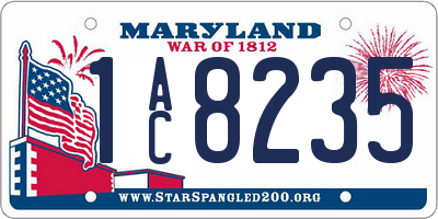 MD license plate 1AC8235
