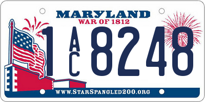 MD license plate 1AC8248