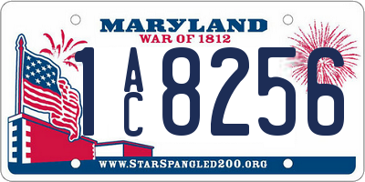 MD license plate 1AC8256