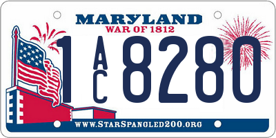 MD license plate 1AC8280