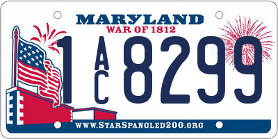 MD license plate 1AC8299