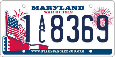 MD license plate 1AC8369