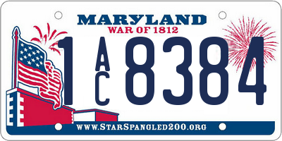 MD license plate 1AC8384