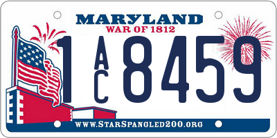 MD license plate 1AC8459