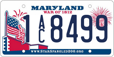 MD license plate 1AC8499