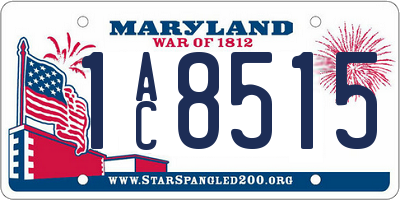 MD license plate 1AC8515