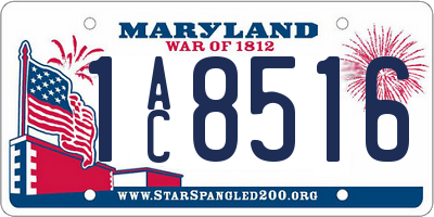 MD license plate 1AC8516
