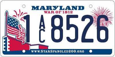 MD license plate 1AC8526