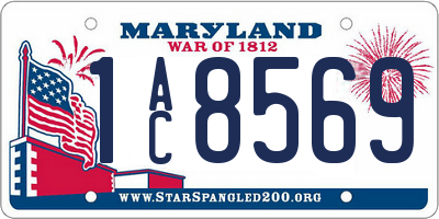 MD license plate 1AC8569