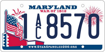 MD license plate 1AC8570