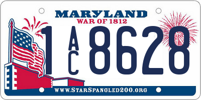 MD license plate 1AC8628