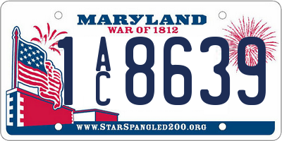 MD license plate 1AC8639